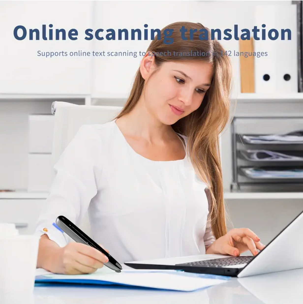 Stylo-Scanner de Traduction 142 Langues – Wi-Fi, Écran 3,5", Caméra & Batterie USB + CADEAU OFFERT!
