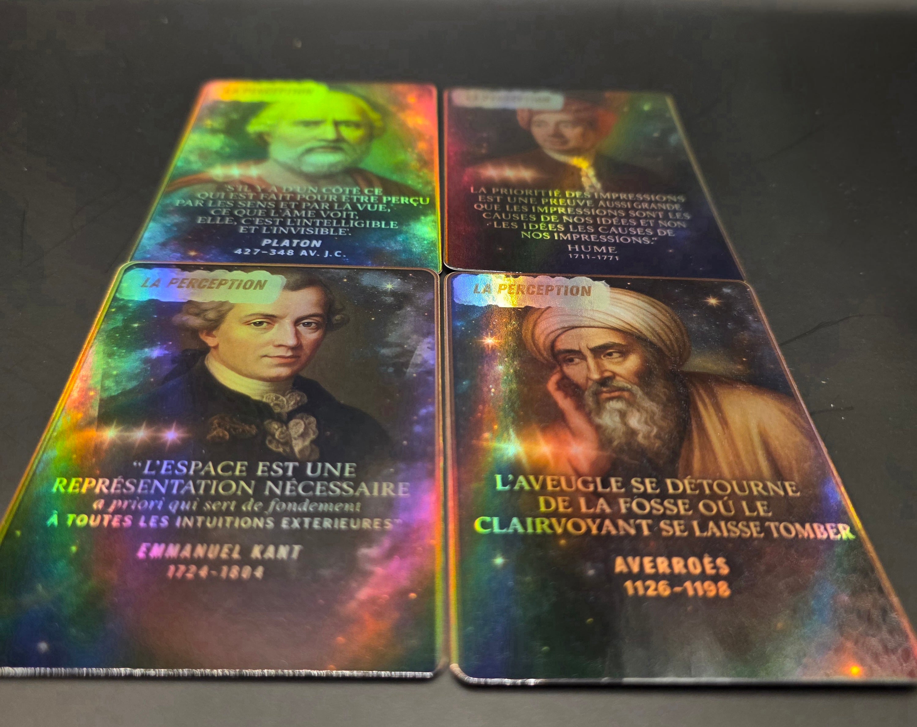 Cartes Holographiques – Collection Philosophie : La Perception #Pack 1