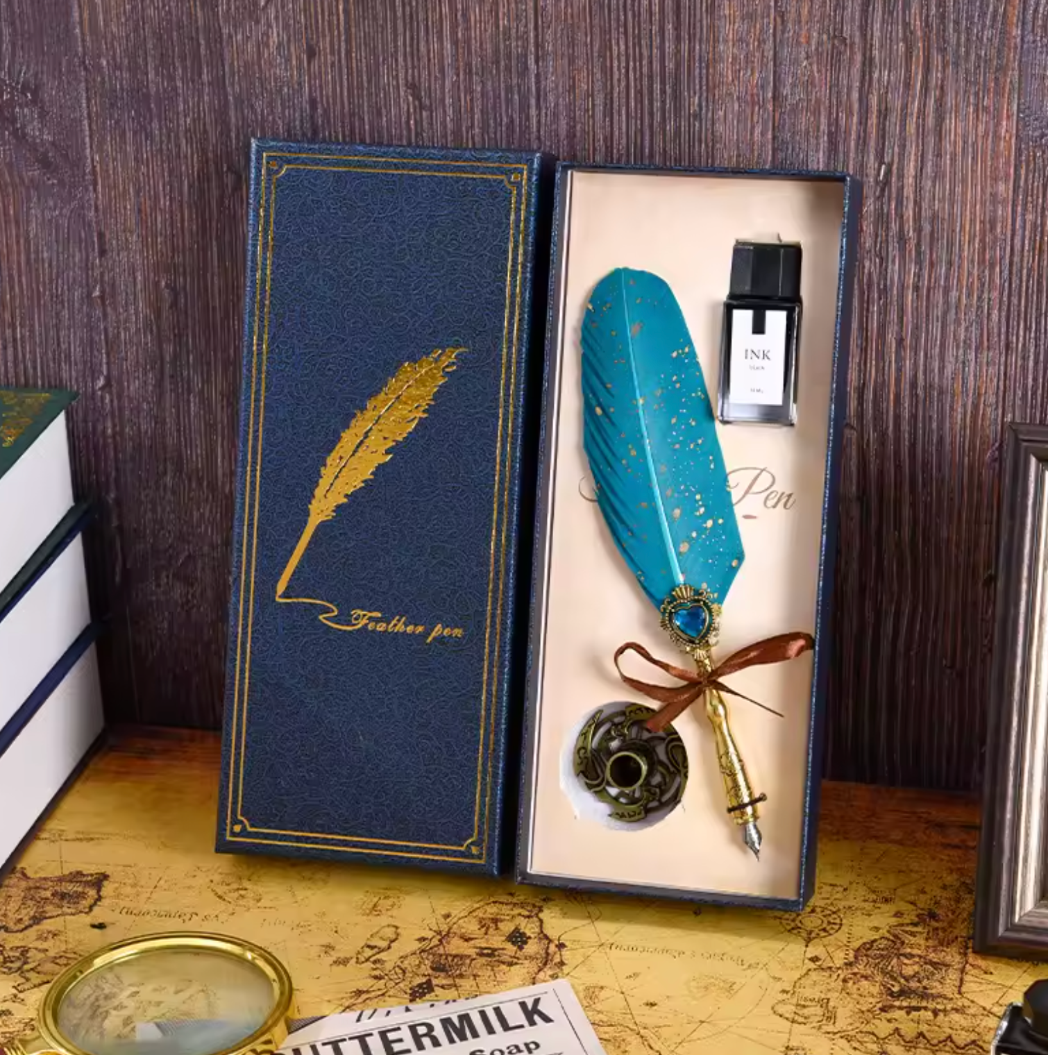 La Plume de votre Légende - Bleu Lac