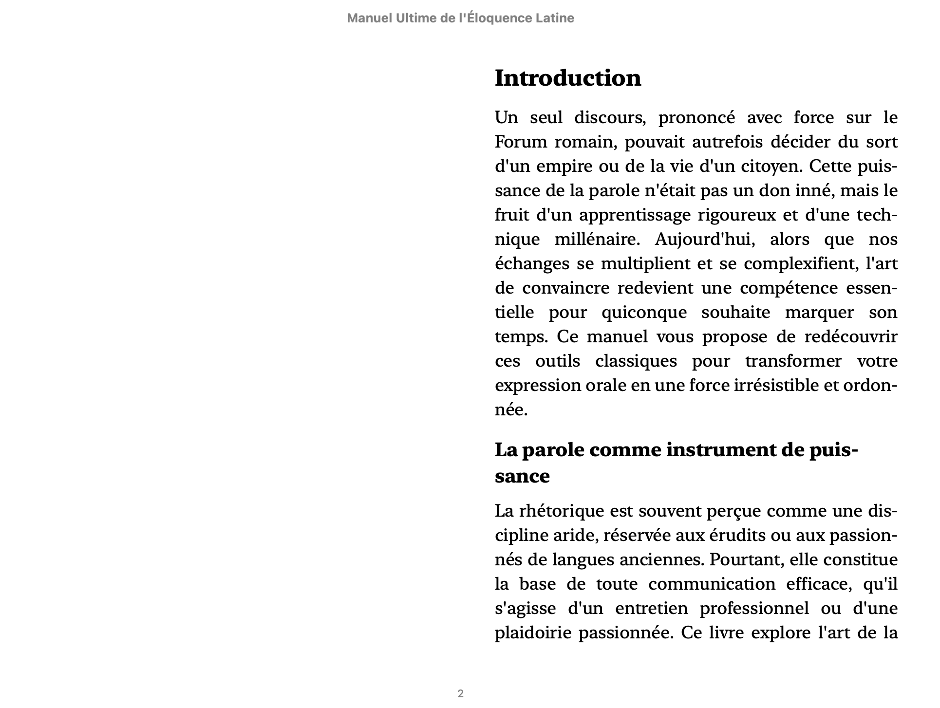 Manuel Ultime de l'Eloquence Latine - Format E-PUB - (Savoir Communiquer dans un monde en Crises)