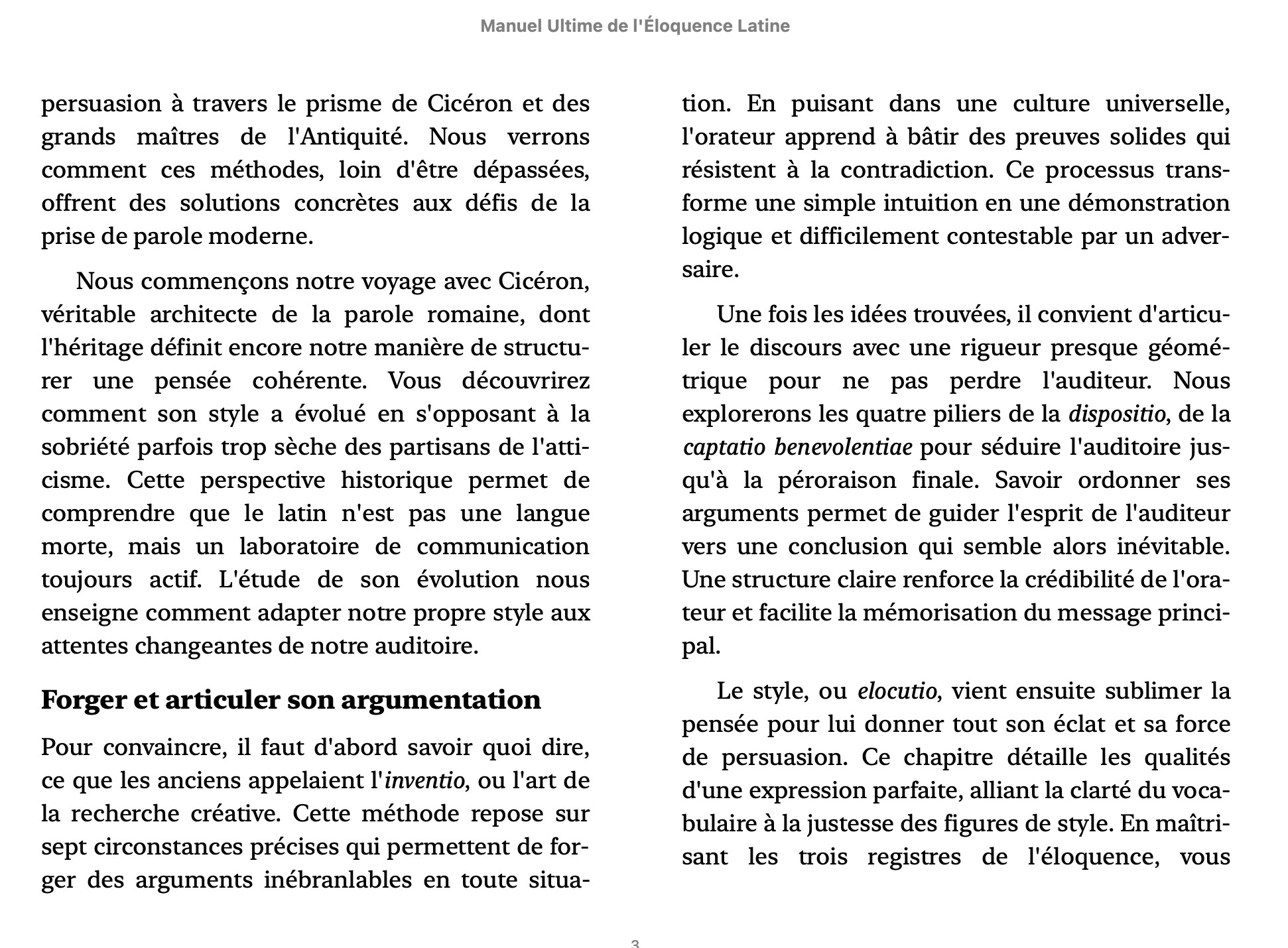 Manuel Ultime de l'Eloquence Latine - Format E-PUB - (Savoir Communiquer dans un monde en Crises)