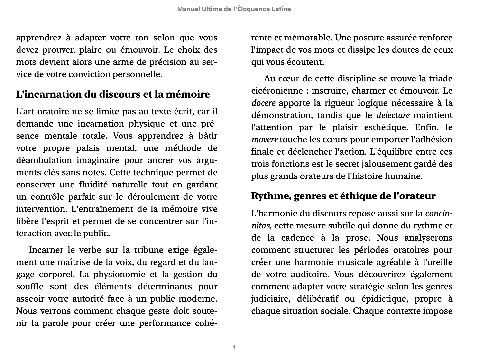 Manuel Ultime de l'Eloquence Latine - Format E-PUB - (Savoir Communiquer dans un monde en Crises)