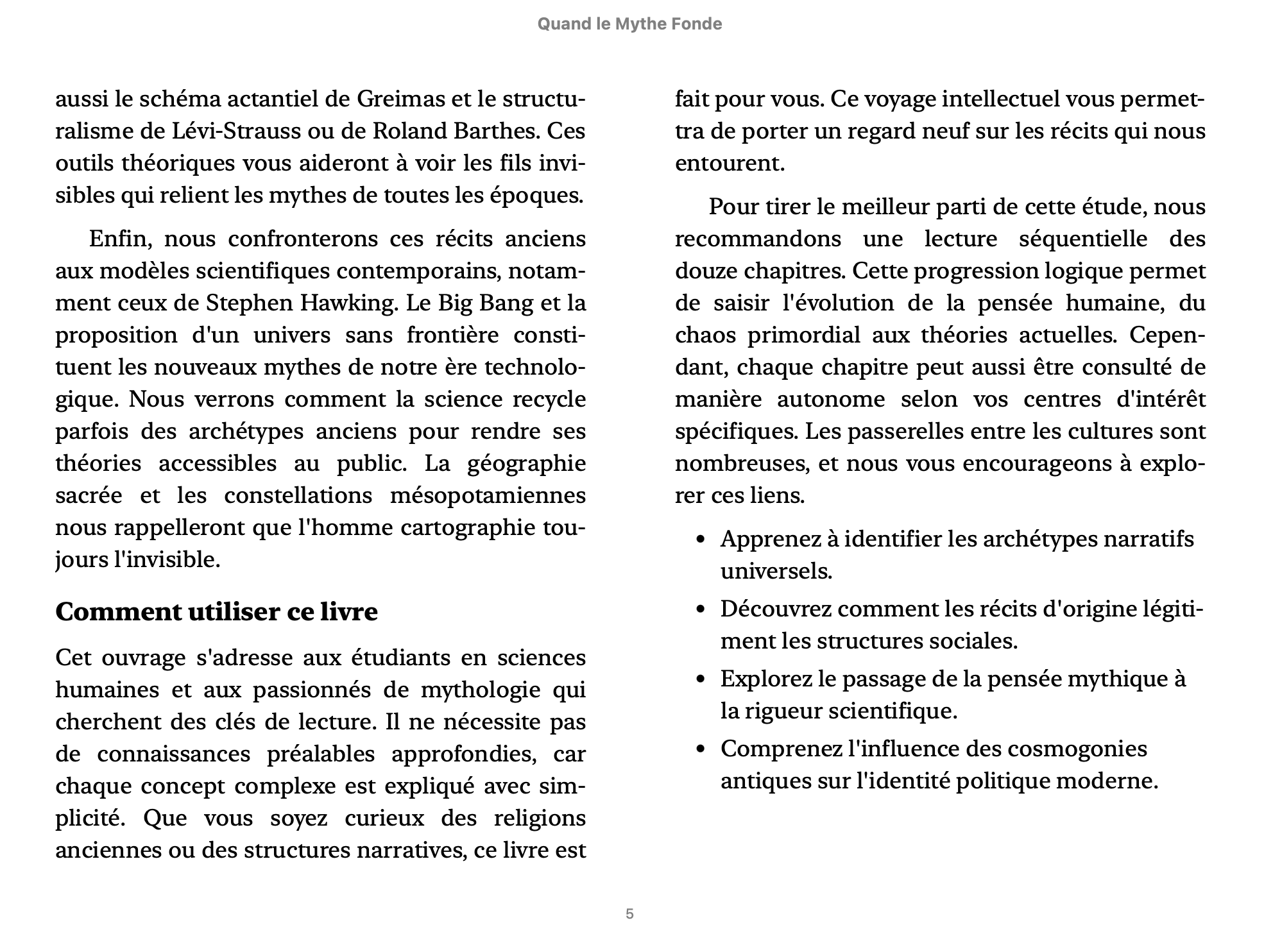 Quand le mythe fonde (Écrire sa légende)