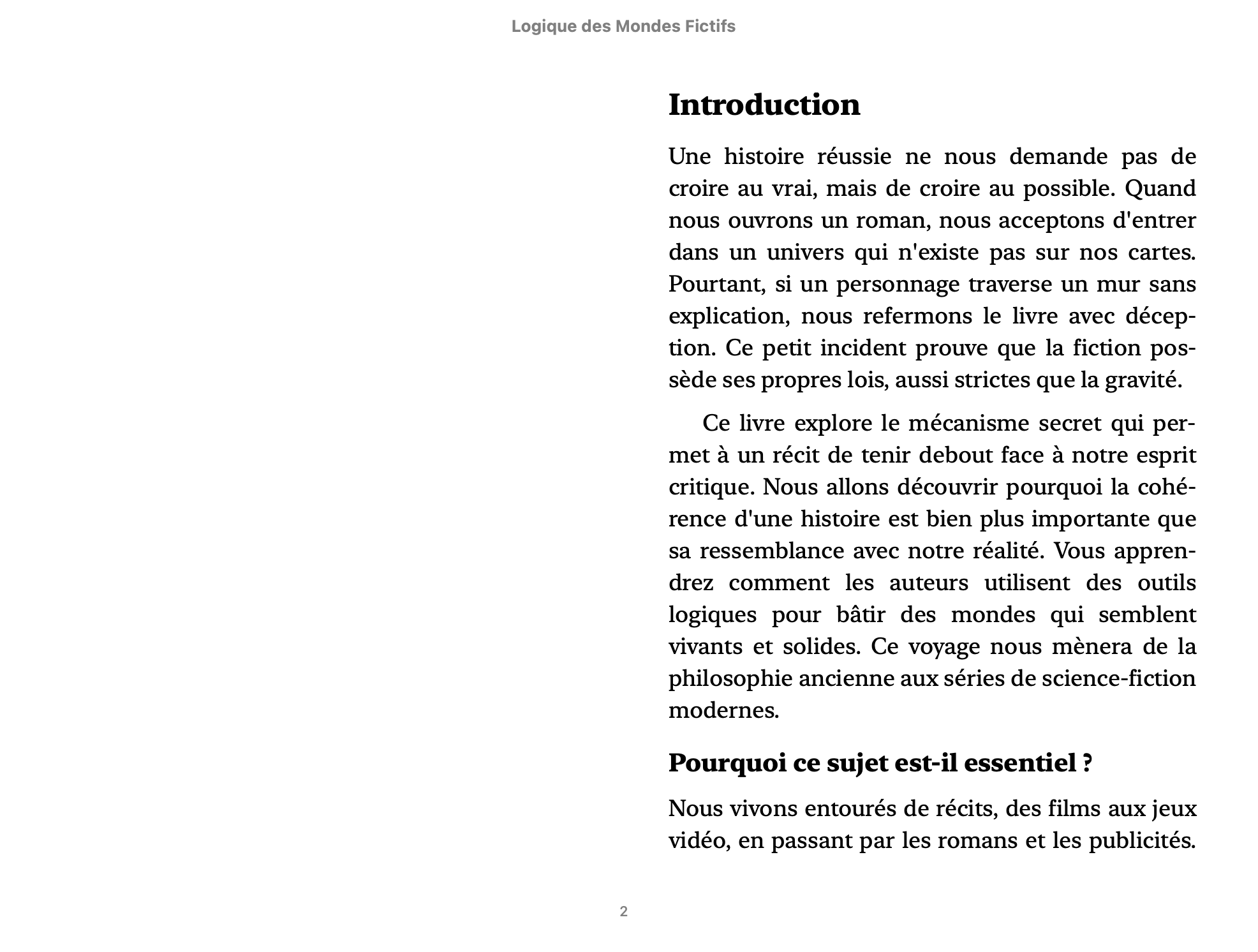 Logique des Mondes Fictifs: Cohérence et vérité (Écrire sa légende)